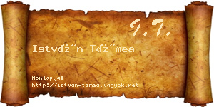 István Tímea névjegykártya